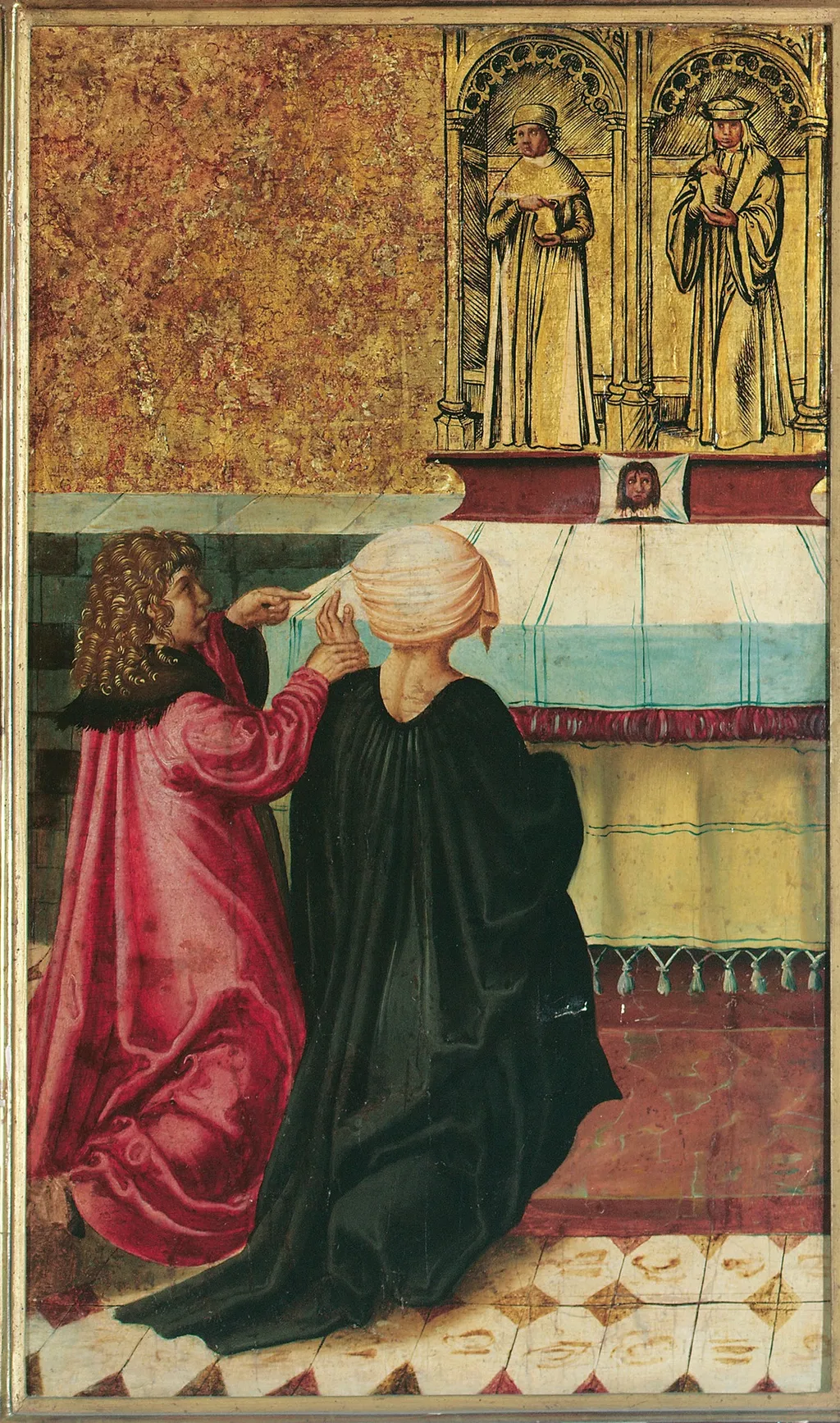 A Man Commands his Wife to St Cosmas and Damian, by Meister der Legendenszenen, unspecified