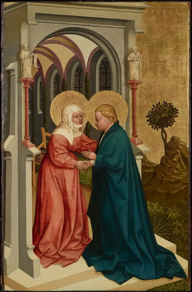 Heimsuchung Mariens, by Meister des Albrechtsaltares zu Klosterneuburg