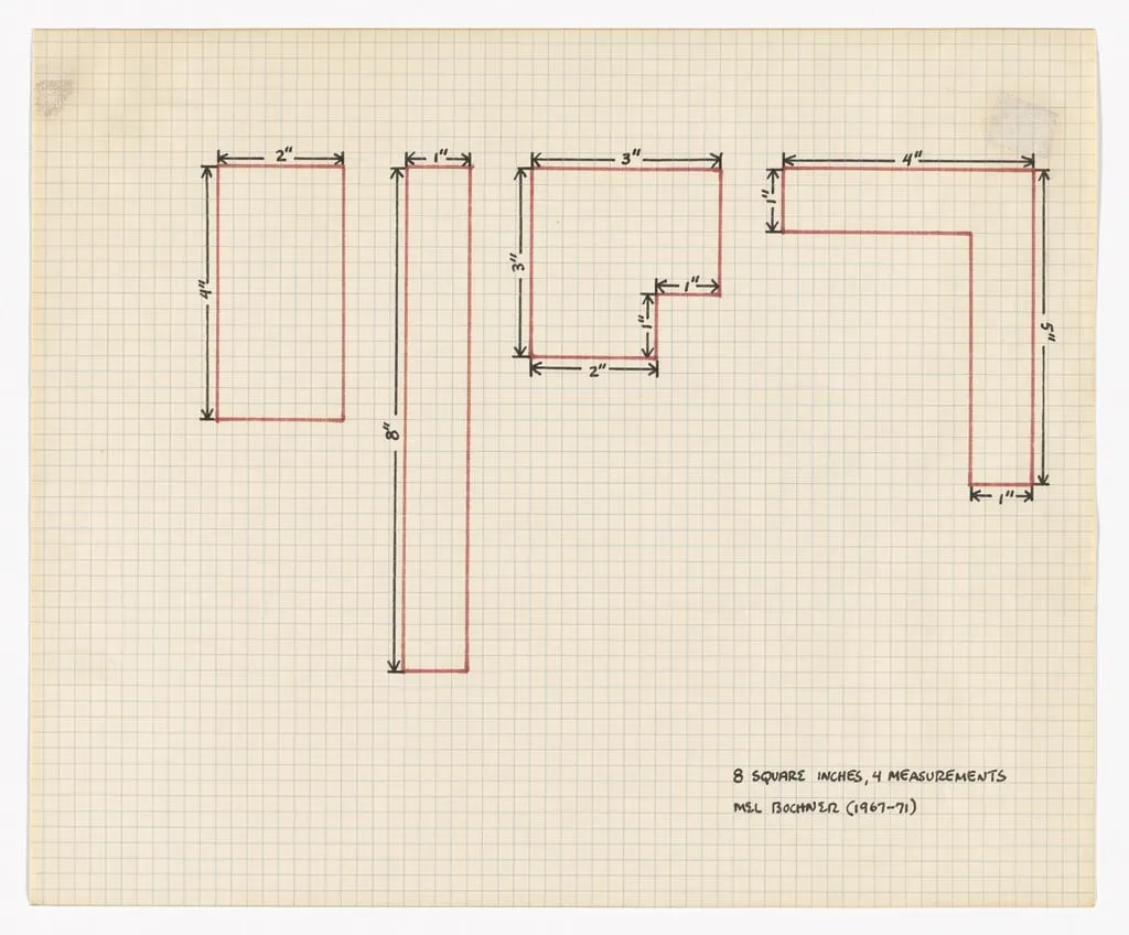 Untitled, by Mel Bochner, ink, 1969