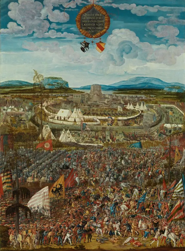The anachronistic Siege for Battle of Alesia, by Melchior Feselen
