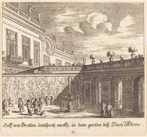 Garden, Duke d'Altems, by Melchior Küsel