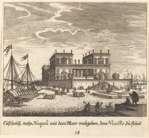 Palace, Vice Re, Naples, by Melchior Küsel