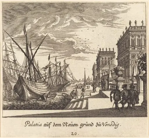 Palaces, Venice, by Melchior Küsel