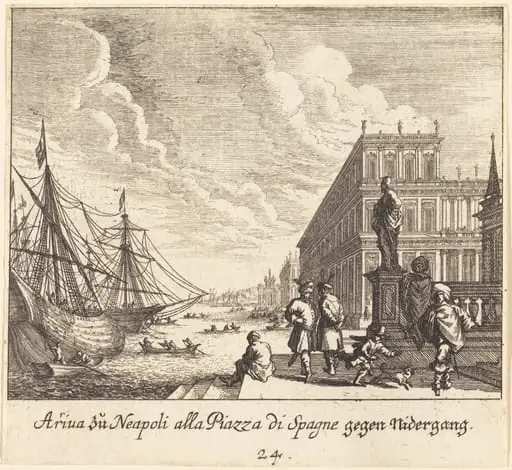 Palazzo di Spagna, Naples, by Melchior Küsel
