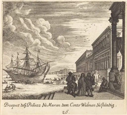 Palazzo of Count Widman, by Melchior Küsel