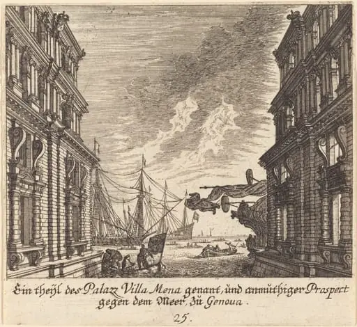 Palazzo Villamena, Genoa, by Melchior Küsel