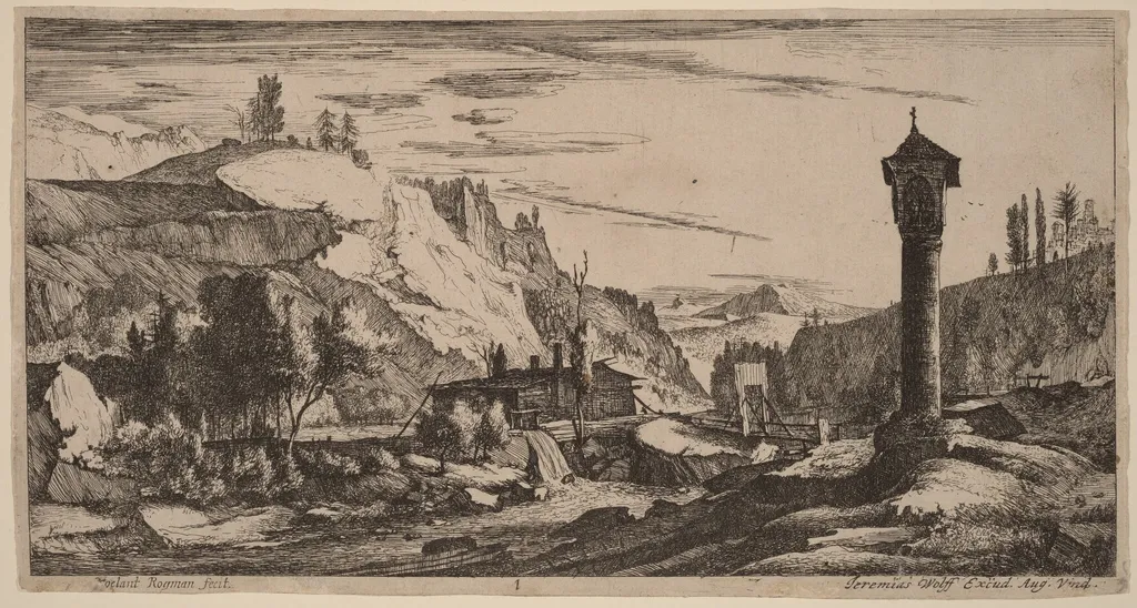 The Column: pl.1, by Melchior Küsel, ink, 1660