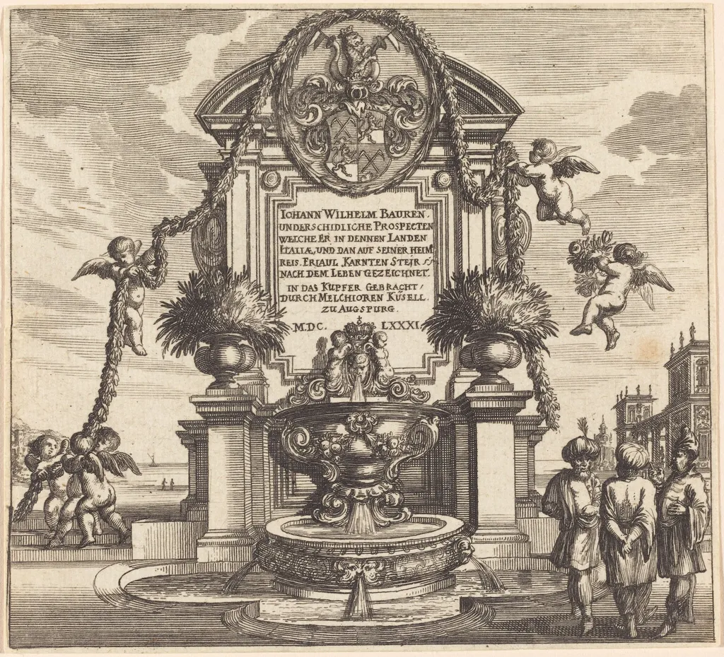 Title Page, by Melchior Küsel, ink, 1681