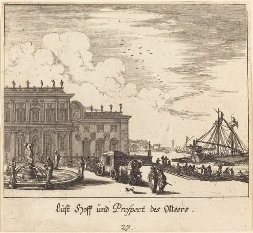 View of Meers, by Melchior Küsel