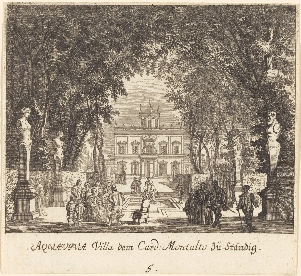 Villa Aquaviva, by Melchior Küsel, ink, 1681