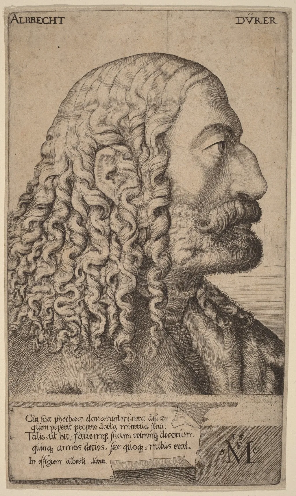 Albrecht Durer, by Melchior Lorch, ink, 1550