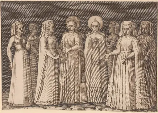 Eight Ladies in Ancient Costumes, by Melchior Lorch