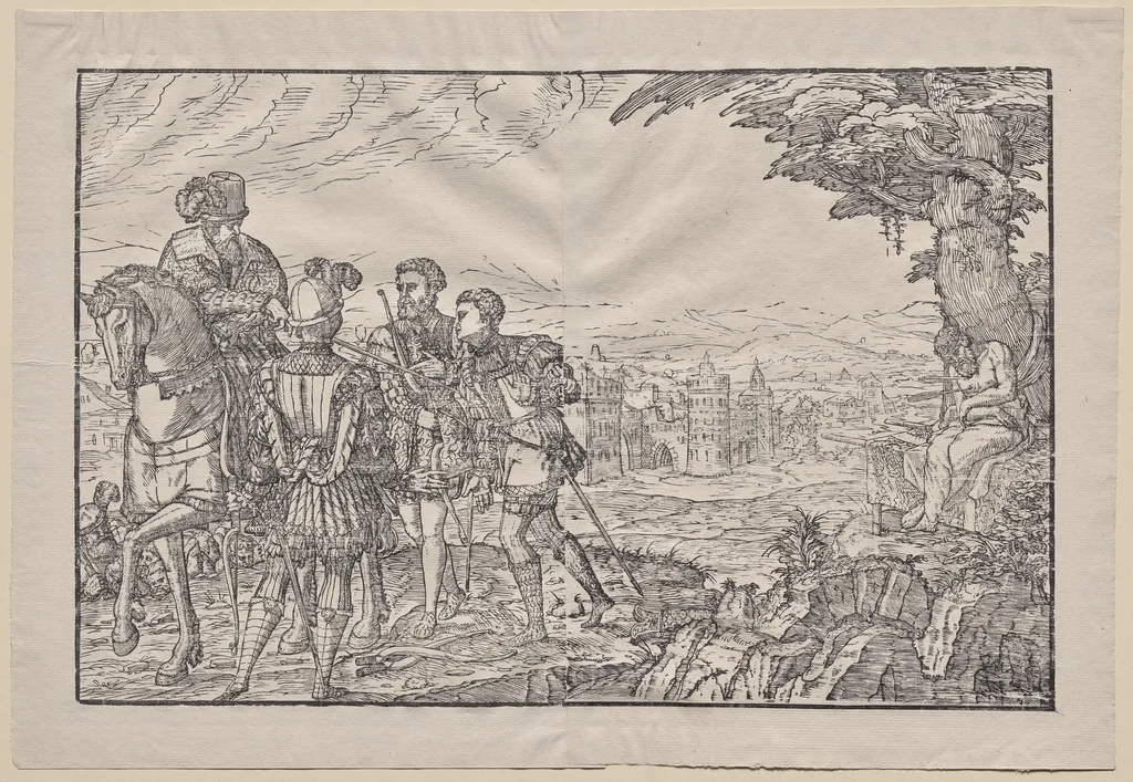 Le pere mort et ses trois fils, by Melchior Lorck, 1551