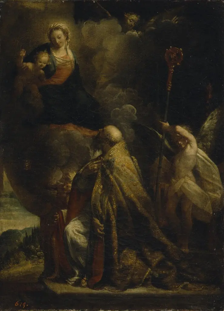 Vision of St Gregory (?), by Melchiorre Gherardini
