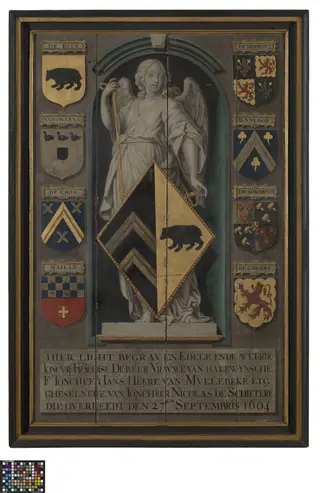 Memorietafel van Françoise de Beer, echtgenote van Nicolas de Schietere