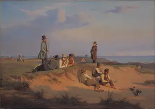 Men of Skagen on a Summer Evening in Fair Weather, by Martinus Rørbye