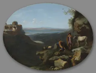 Mercury and Argus in a Landscape, by Dirck van der Lisse