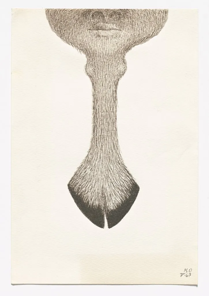 Untitled, by Meret Oppenheim, ink, 1968