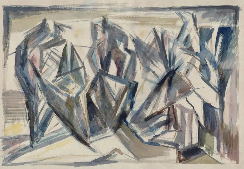 Untitled, by Merlyn Evans, watercolor, 1934