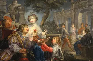 Merry Company on a Patio, by Johann Georg Platzer