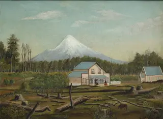 Landscape with settlers, by Messenger Sisters