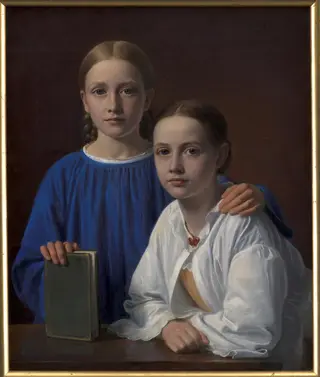 Meta Magdalene Hammerich and the Artist's Daughter Kristiane Konstantin Hansen