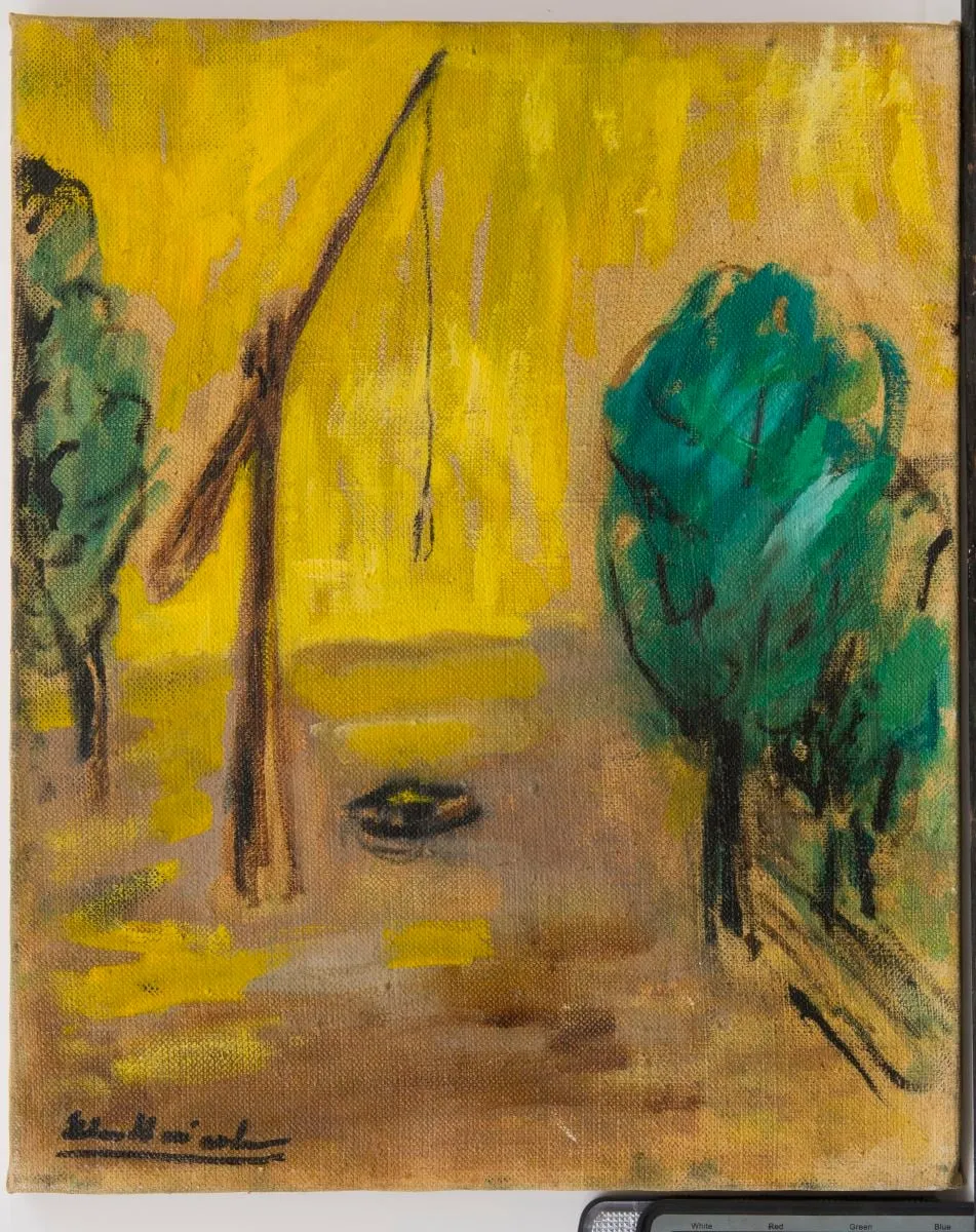 Fântână cu cumpănă din Muzeul Satului, by Micaela Eleutheriade, unspecified, 1977