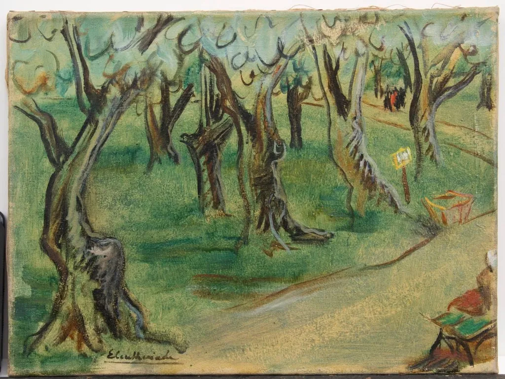 Măslini la Cimiez - Sudul Franței, by Micaela Eleutheriade, 1968