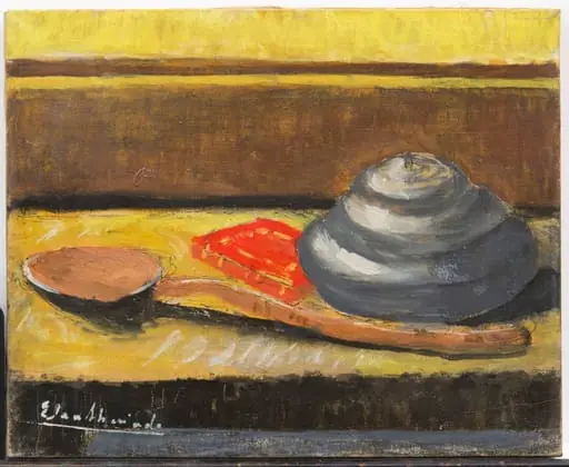 Natură statică cu lingură de lemn, by Micaela Eleutheriade