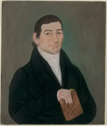Portrait of a Man Holding a Book, by Micah Williams