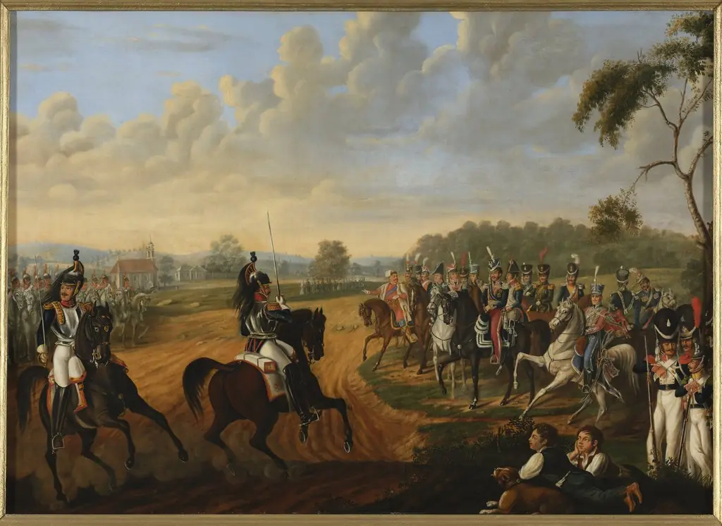 Inspection of the 14th Regiment of Cuirassiers of the Duchy of Warsaw, by Michał Chylewski
