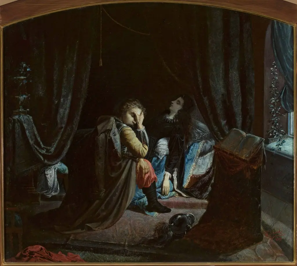 Death of Maria, illustriation to the poem by A. Malczewski, by Michał Godecki