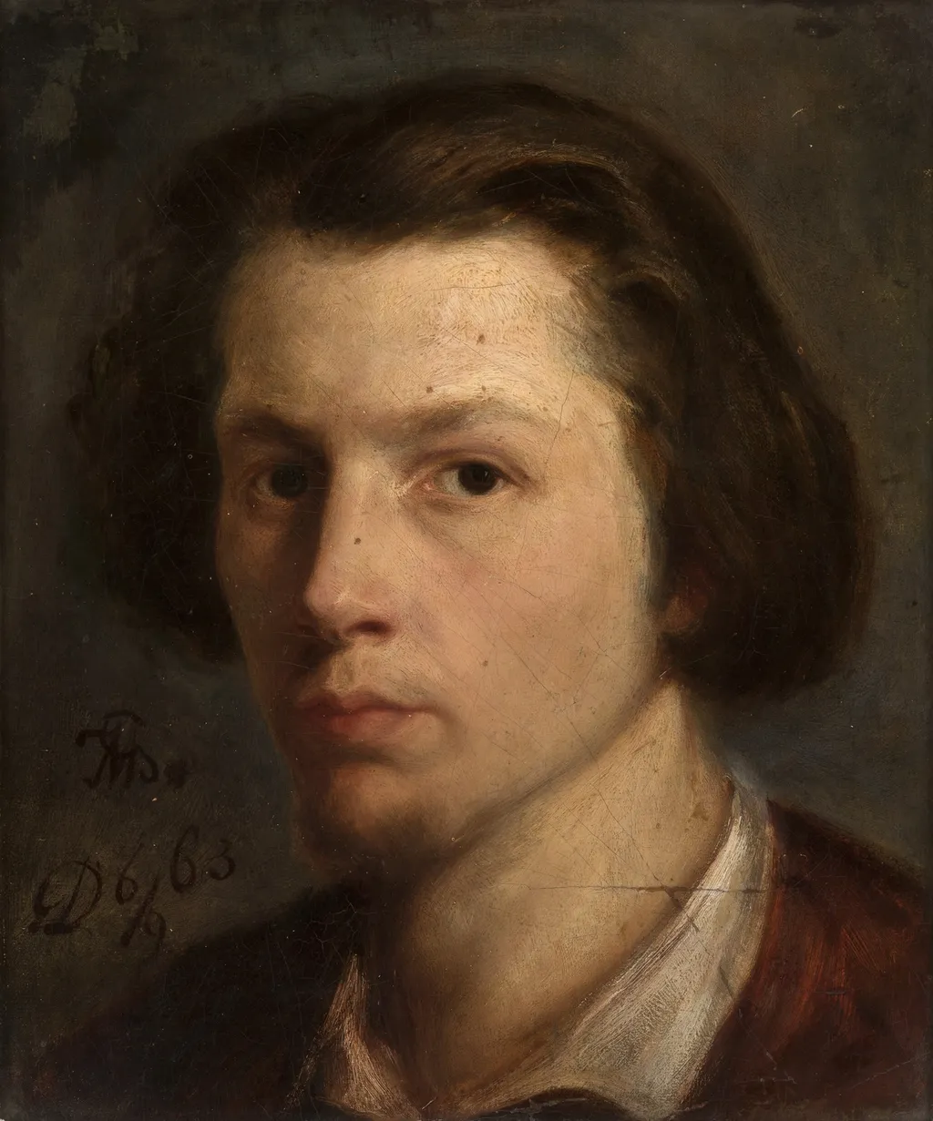 Self-Portrait, by Michał Godecki, unspecified, 1867