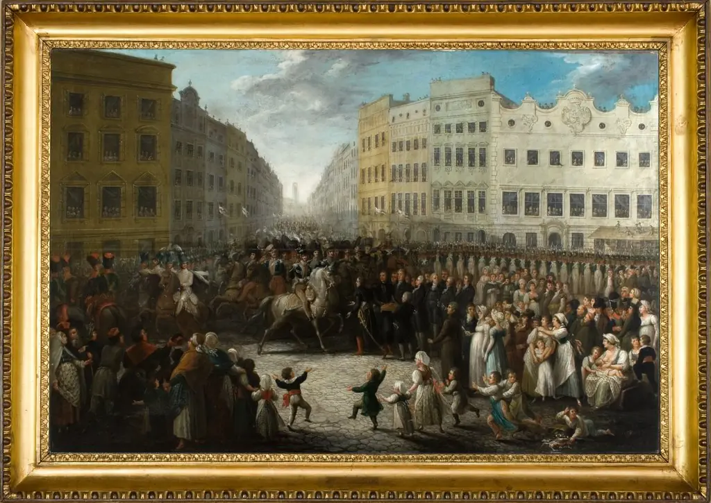 Prince Joseph Poniatowski Entering Krakow on 15 July 1809, by Michał Stachowicz
