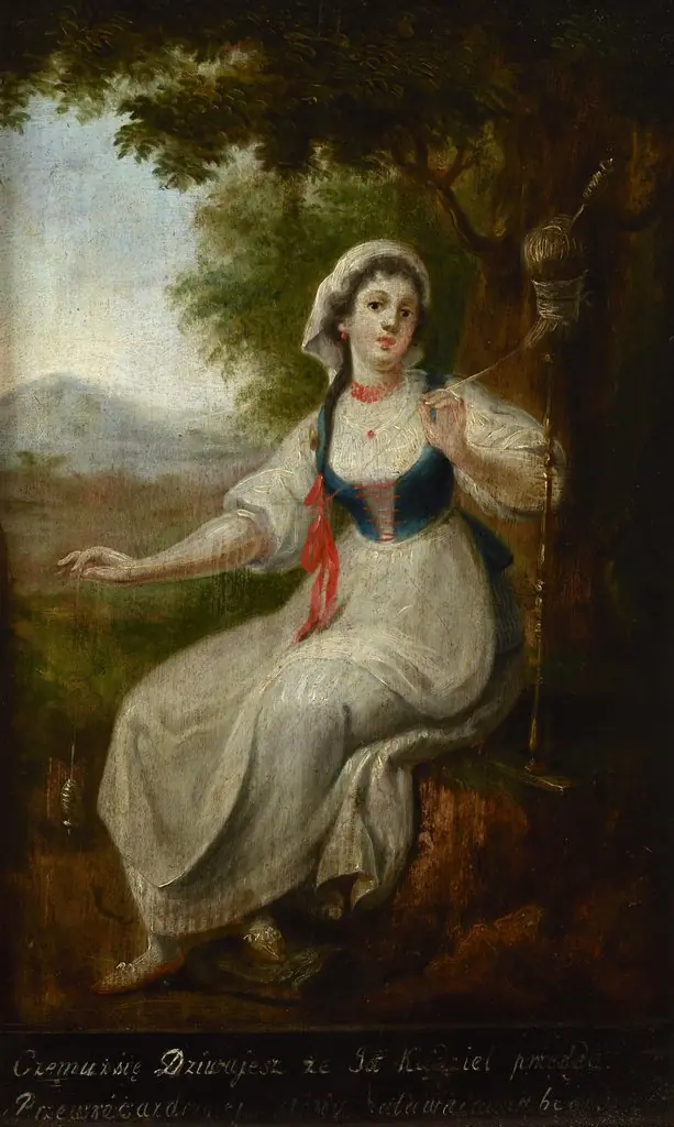 Spinner at Her Work, by Michał Stachowicz
