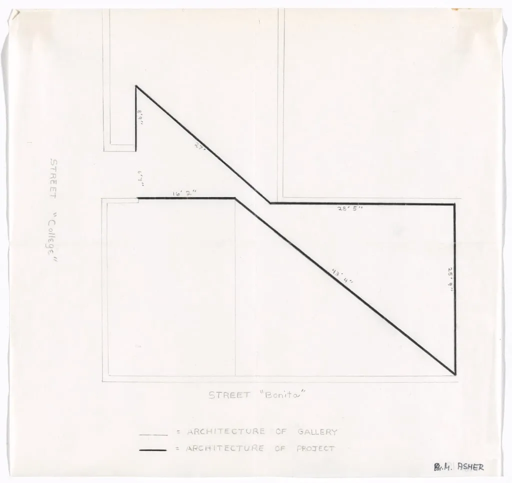 Untitled, by Michael Asher, graphite, 1970