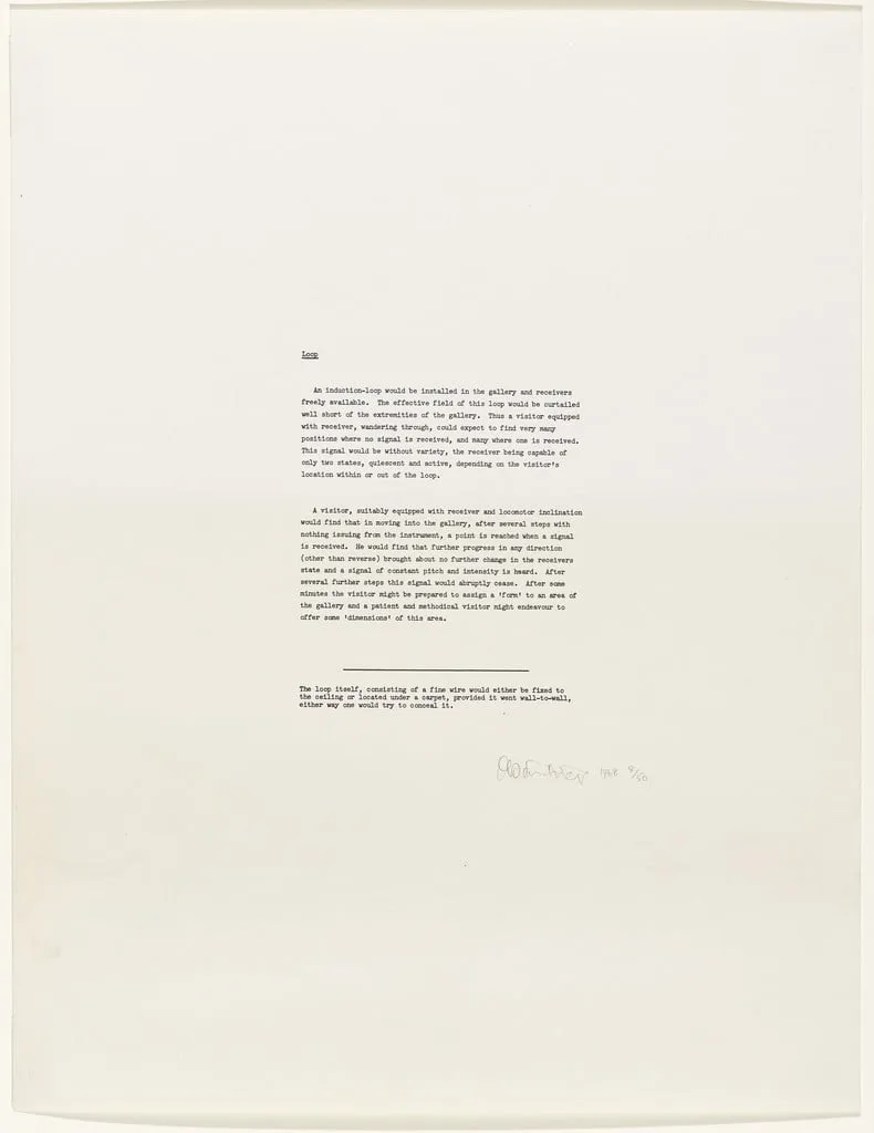 Untitled, by Michael Baldwin Terry Atkinson, ink, 1968