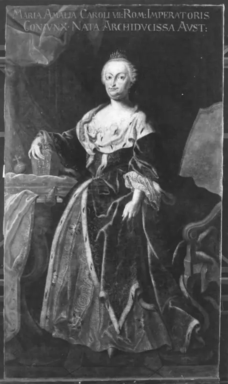 Bildnis der Maria Amalia, Tochter Kaisers Joseph I., Gemahlin Kaiser Karls VII., by Michael Hartwagner