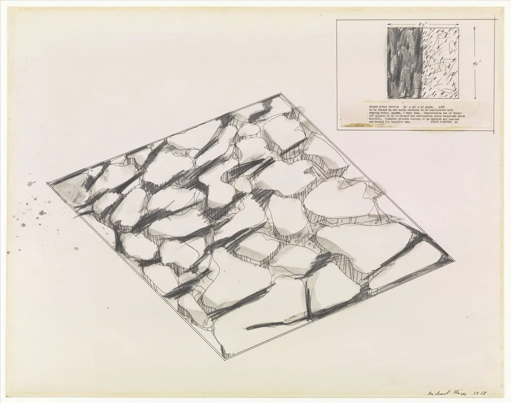 Untitled, by Michael Heizer, graphite, 1968