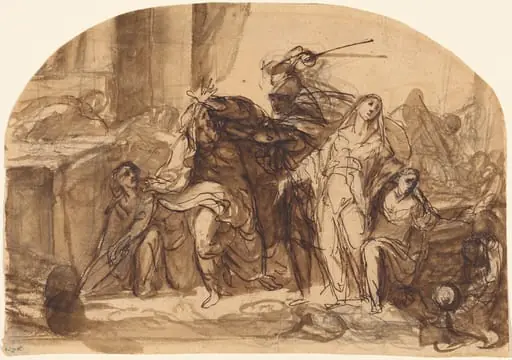 The Death of Priam, by Michael Lukas Leopold Willmann