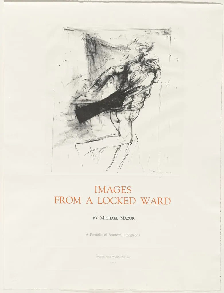 Untitled, by Michael Mazur, ink, 1964