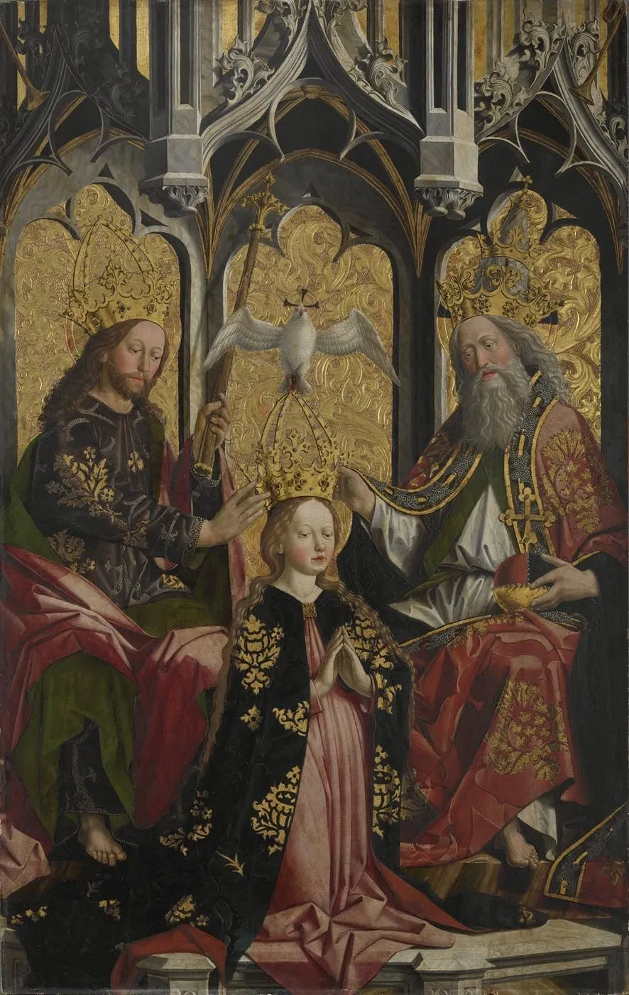 Die Krönung Mariae, by Michael Pacher, unspecified, 1475