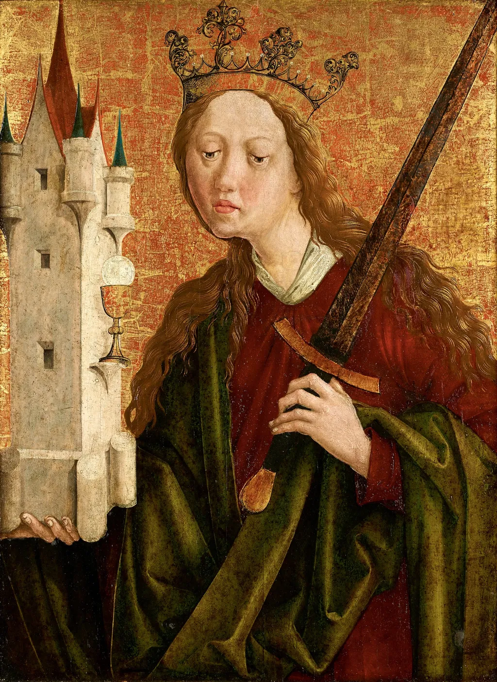 St. Barbara, by Michael Pacher, oil, 1493