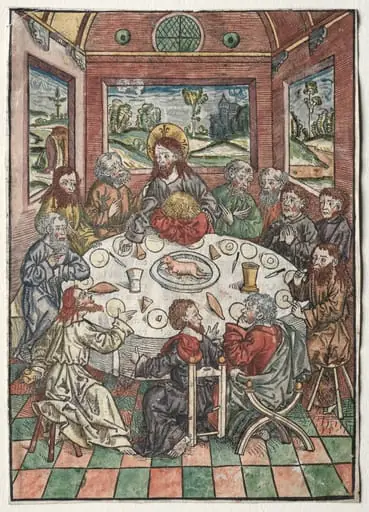 Der Schatzbehalter: The Last Supper, by Michael Wolgemut