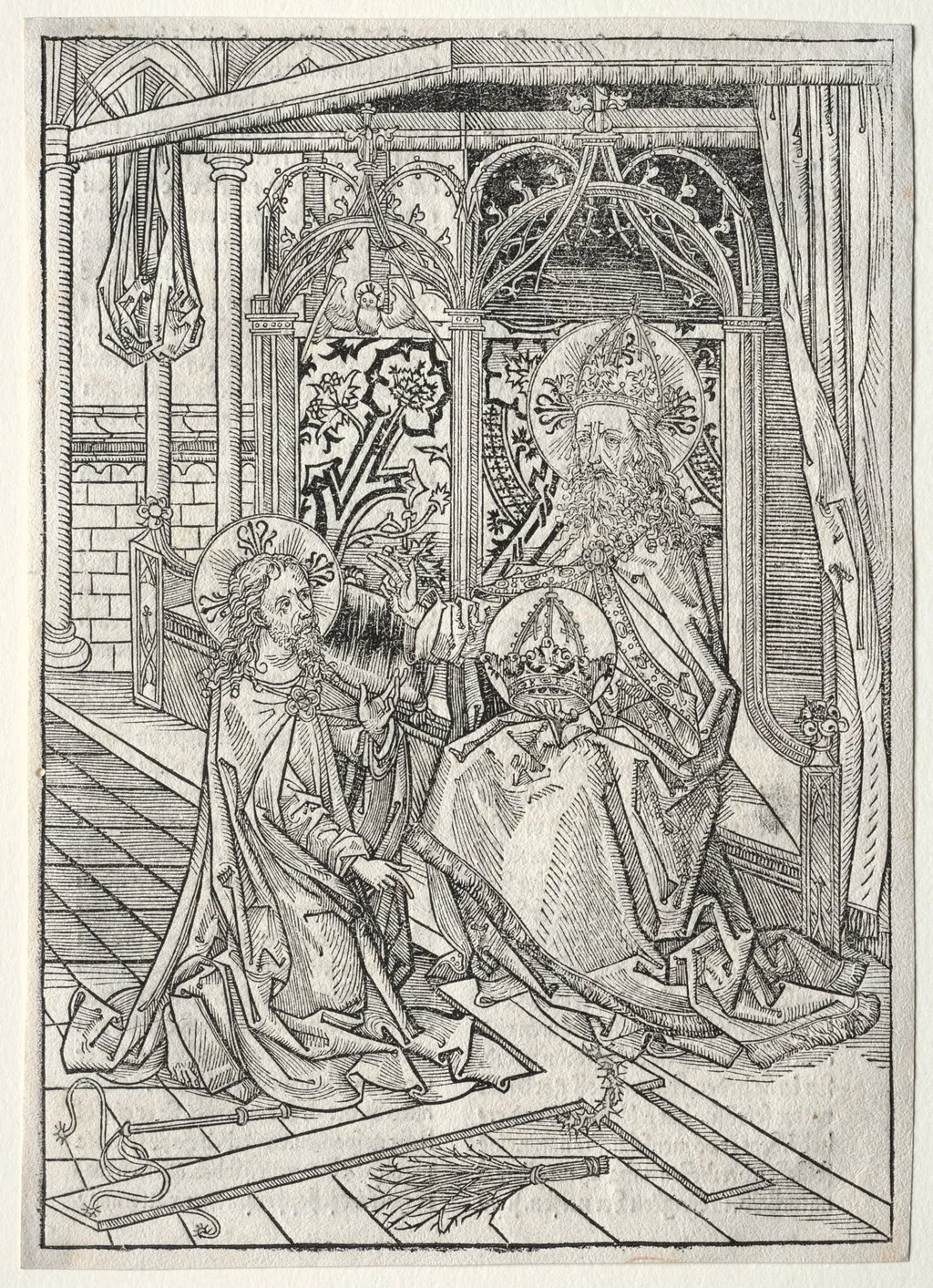 Der Schatzbehalter: The Trinity, by Michael Wolgemut, 1491