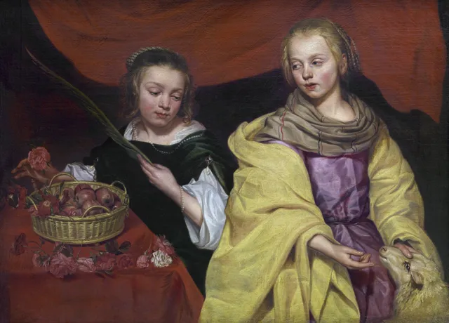 Two Girls as Saint Agnes and Saint Dorothea