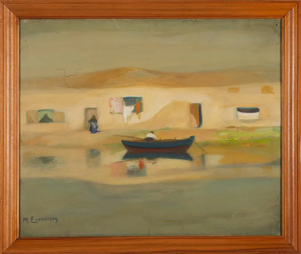 Beach landscape, by Michail Oikonomou, unspecified