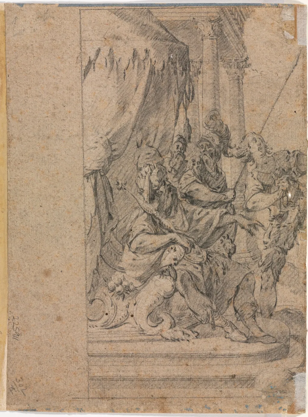 Panthea before Cyrus? (verso), by Michel Dorigny, 1658
