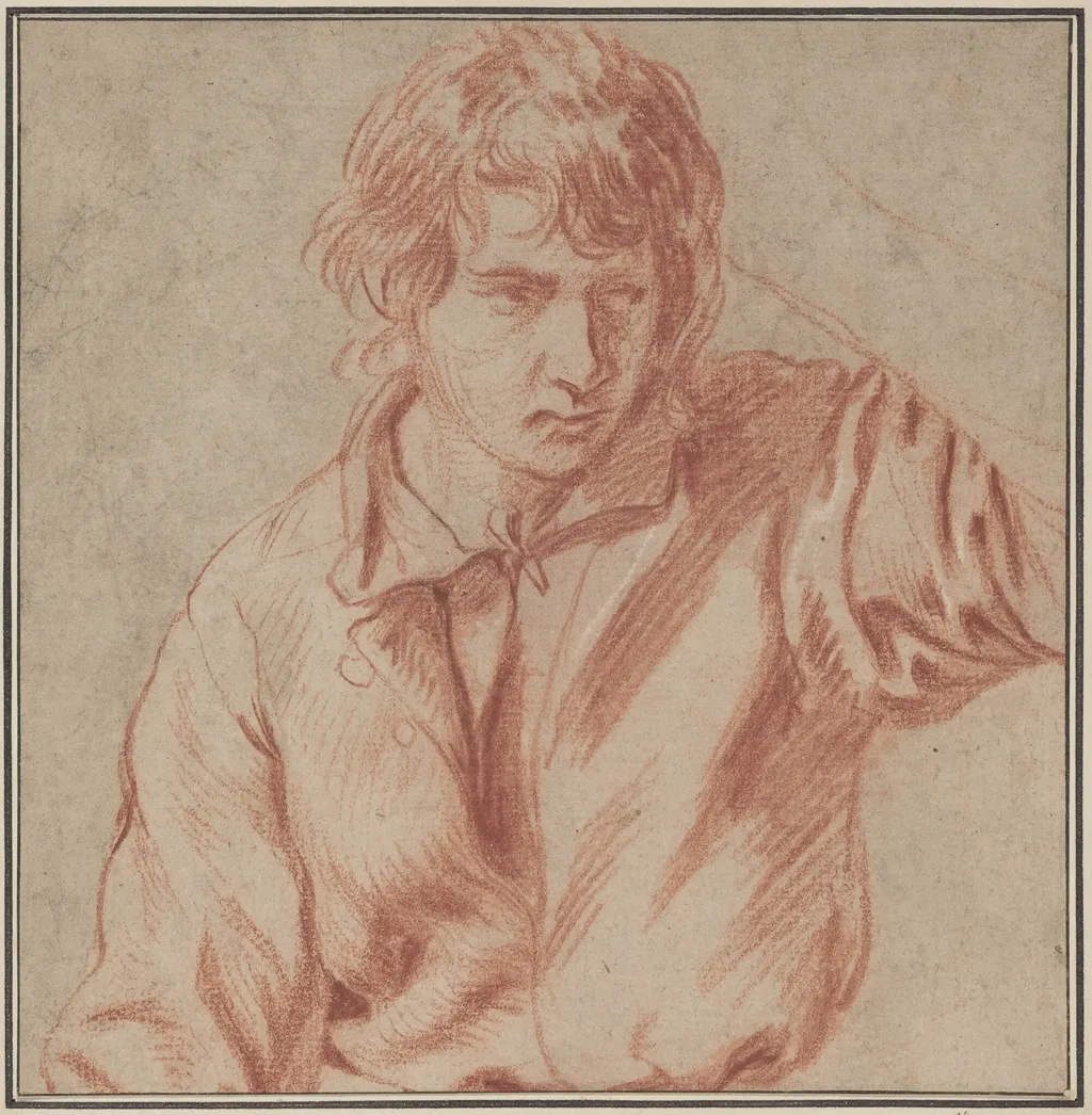 Young Man, by Michel-François Dandré-Bardon, chalk, 1742