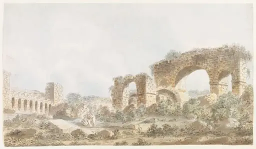 Interior of the Palace of Priam, Alexandria Troas, by Michel-François Préaulx
